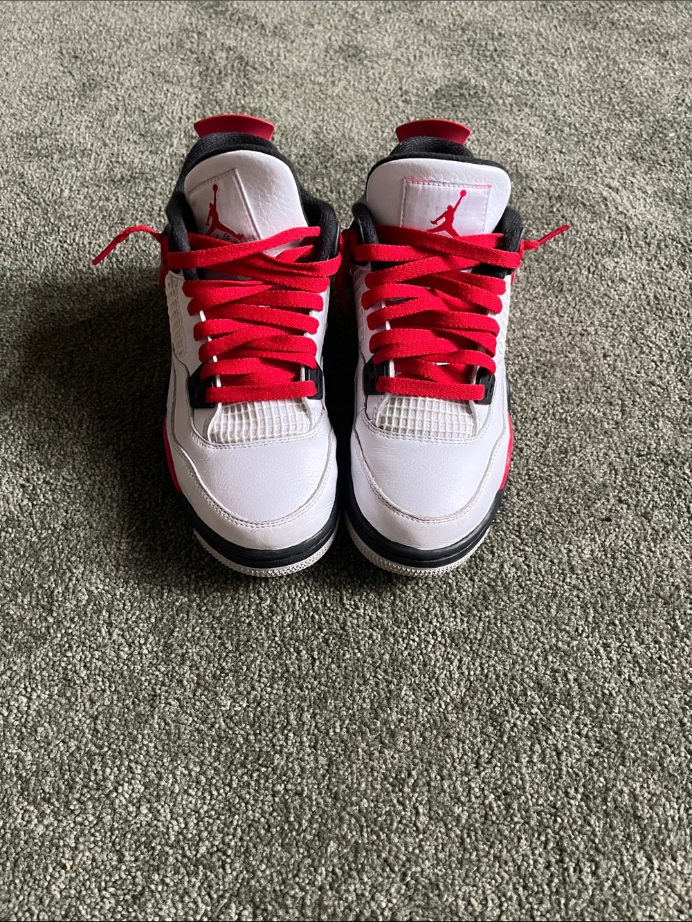 Nike Jordan retro 4 White Black Red Low-Top Retro Basketball Sneakers